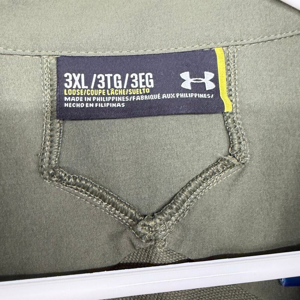 Under Armour Tactical Performance Long Sleeve Button Down Shirt Olive Green 3XL - Picture 3 of 16